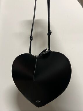 Alaia Black Heart-Shaped Crossbody bag